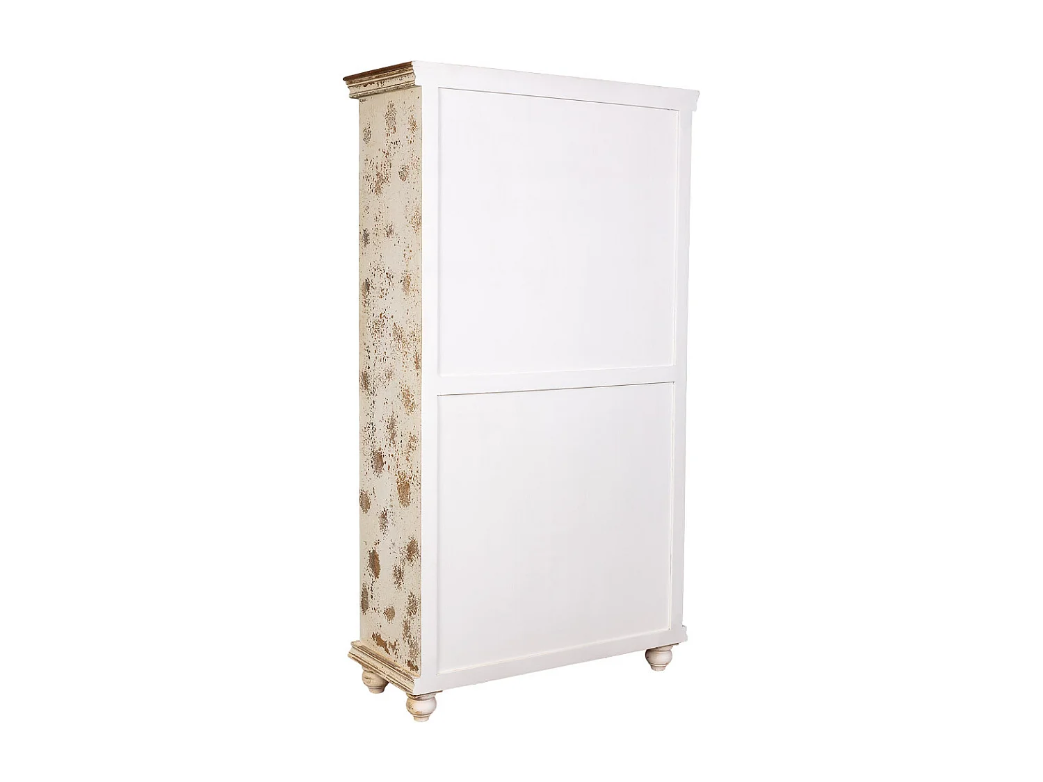 Armario de madera artesanal blanco 104x43x188h cm