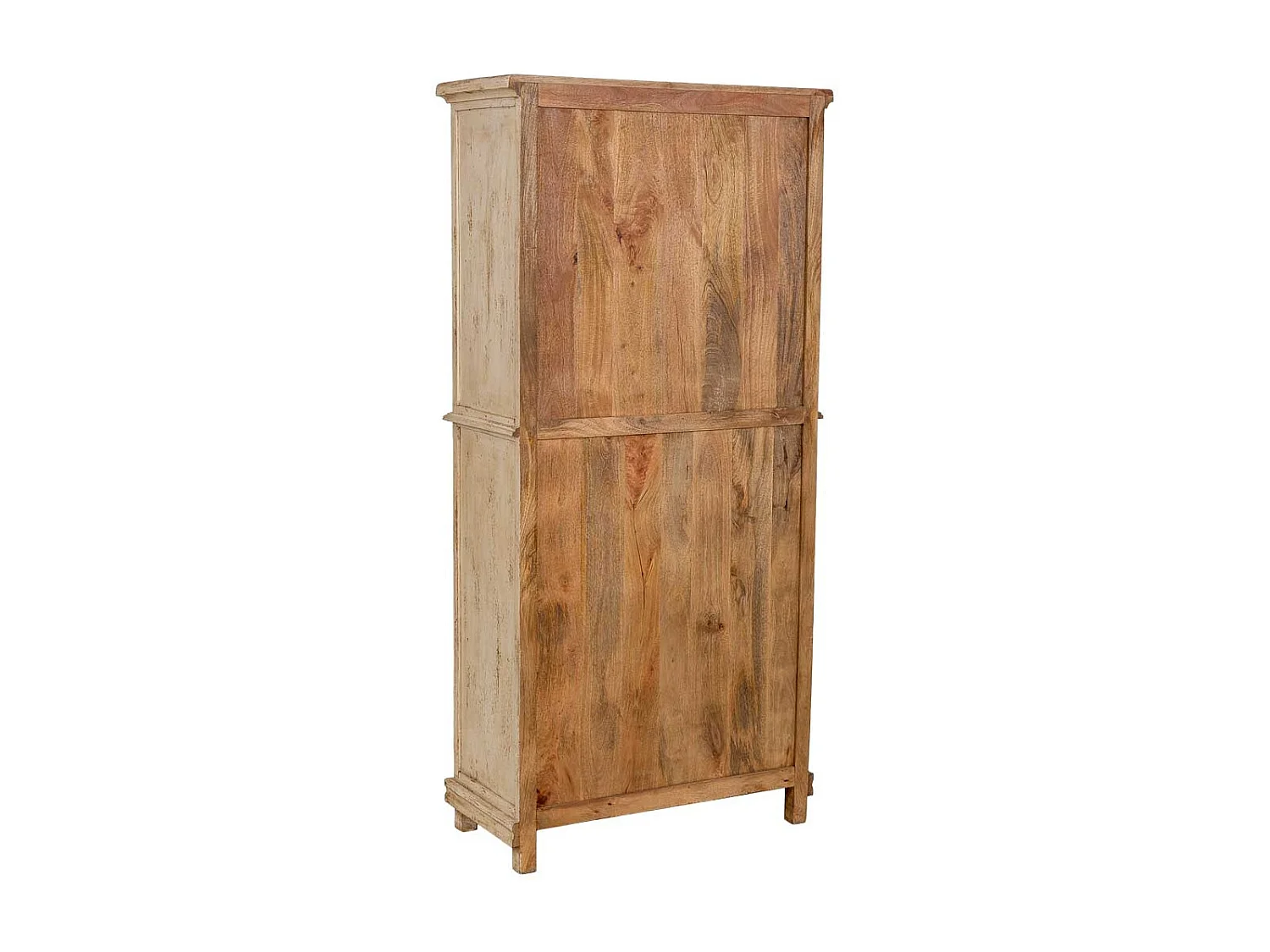 Armario de madera artesanal beige 85x40x180h cm
