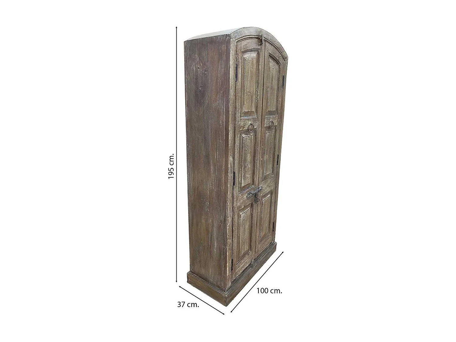 Armário de madeira artesanal 90-100x37x170-195h cm