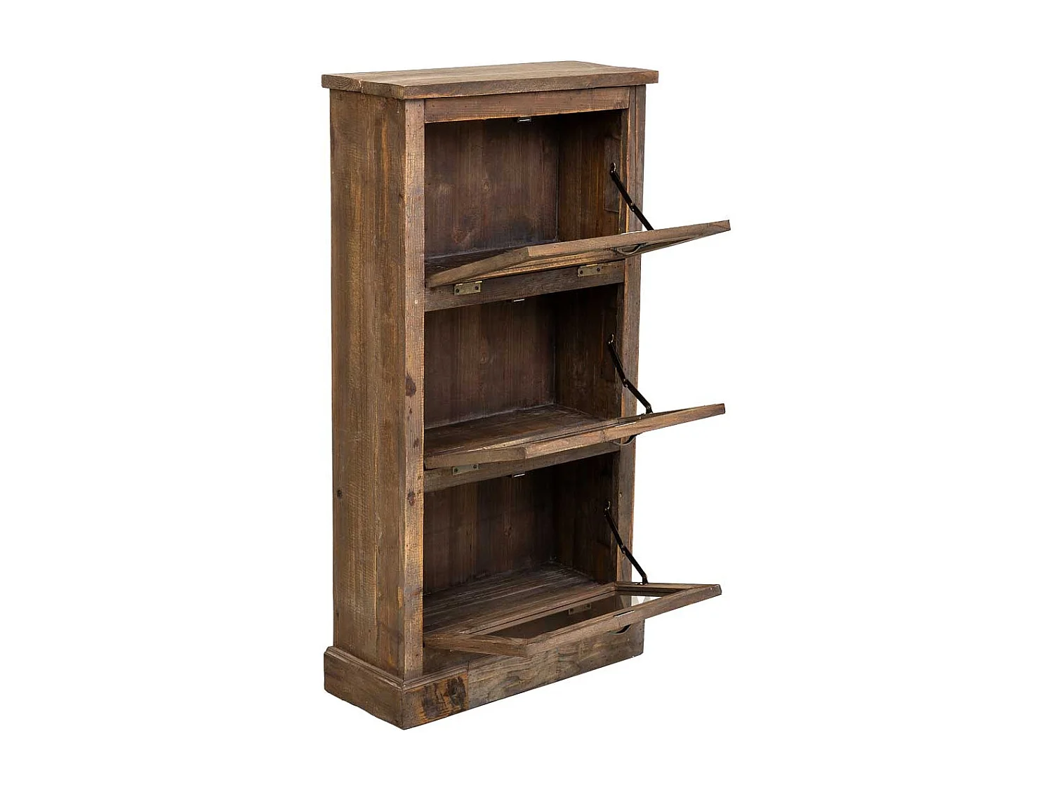 Armoire en bois marron à 3 portes, 50 x 20 x 95 cm (hauteur)