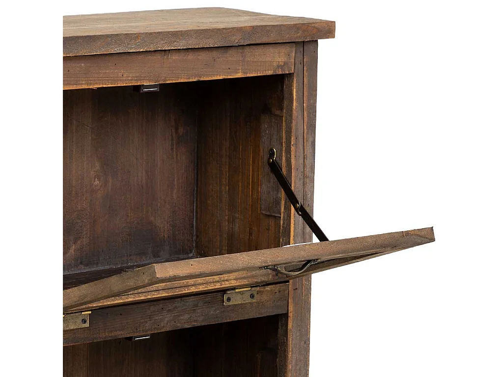 Armoire en bois marron à 3 portes, 50 x 20 x 95 cm (hauteur)