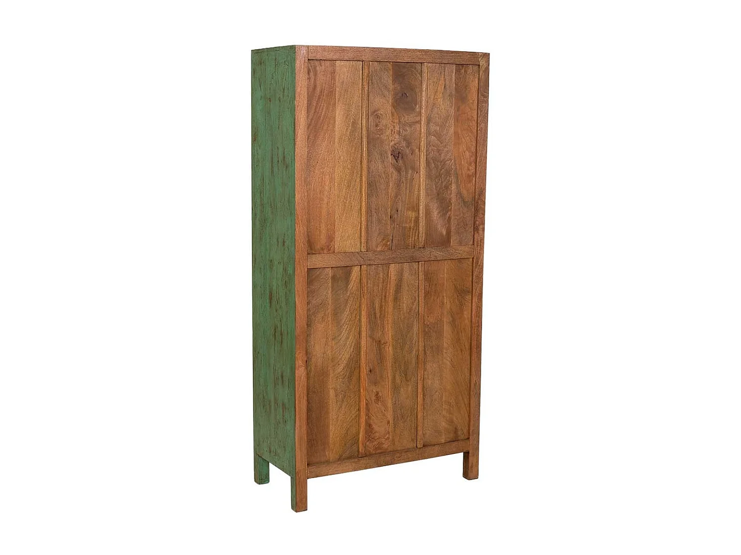 Armadio in legno verde fatto a mano 85x40x176h cm