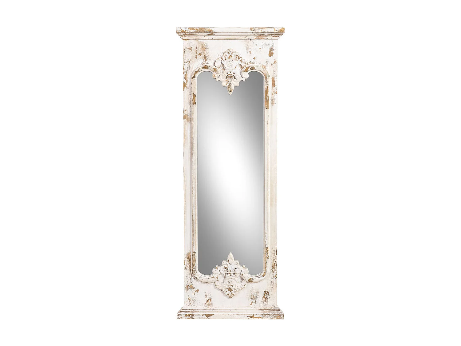 Espejo de pared blanco envejecido 55x5.5x149h cm