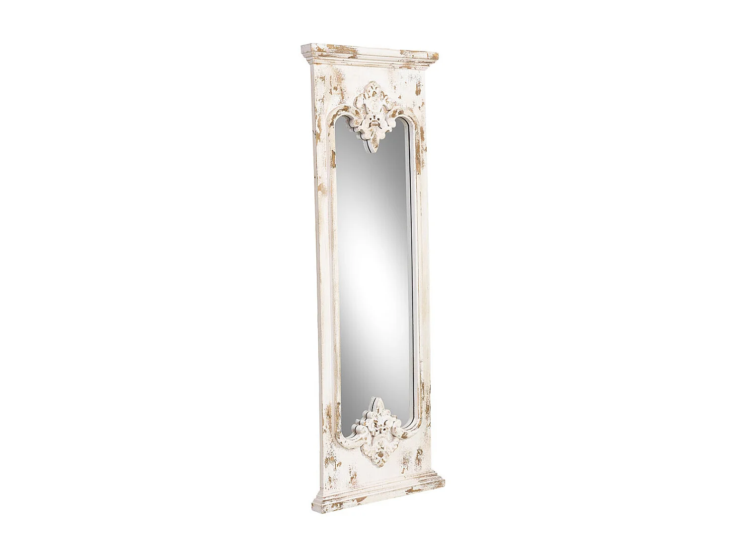 Espejo de pared blanco envejecido 55x5.5x149h cm