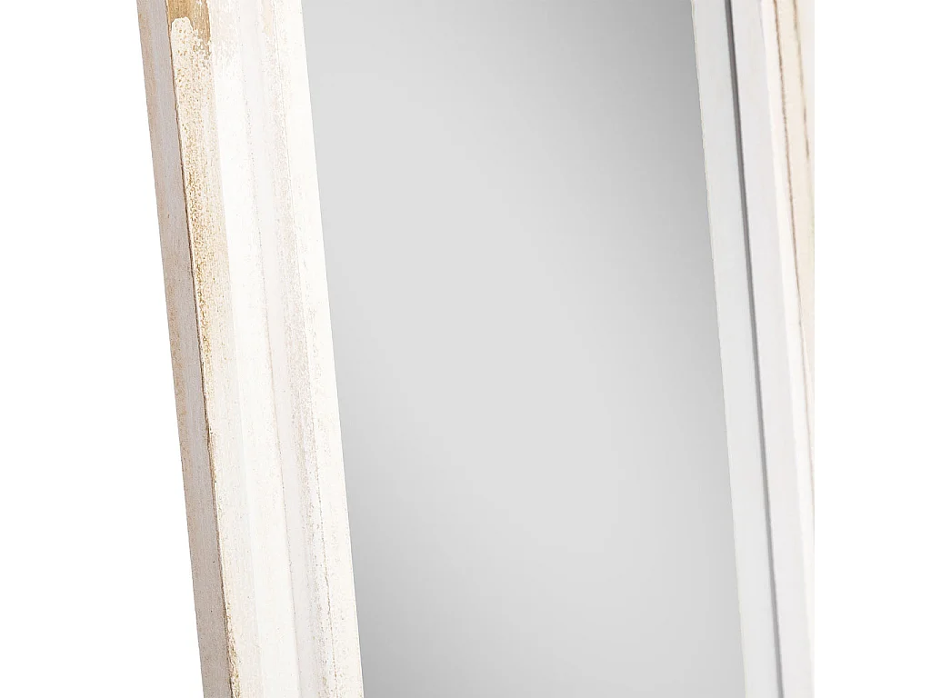 Espejo de pared blanco envejecido 55x5.5x149h cm