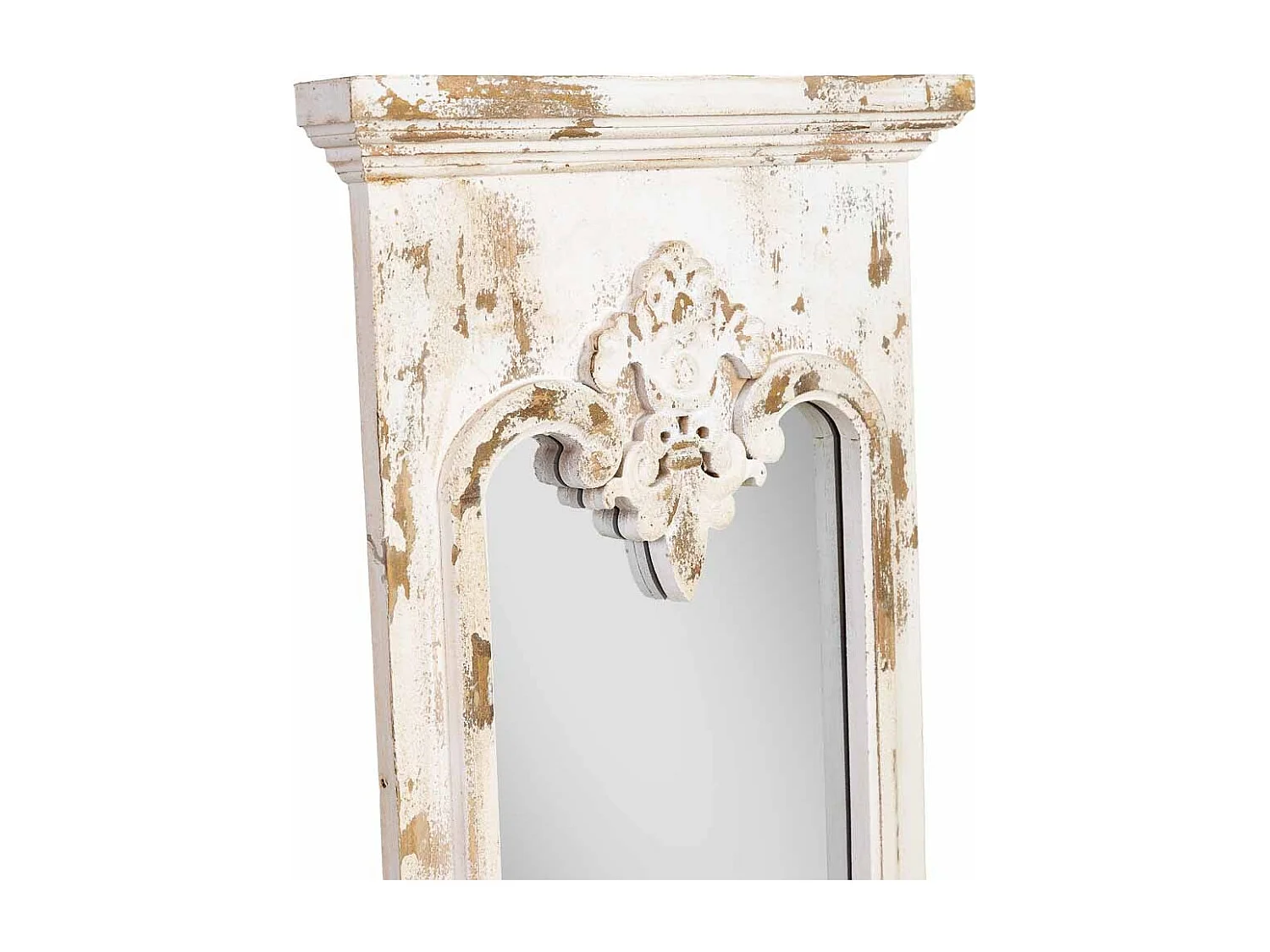 Miroir mural blanc vieilli 55 x 5,5 x 149 cm (h)