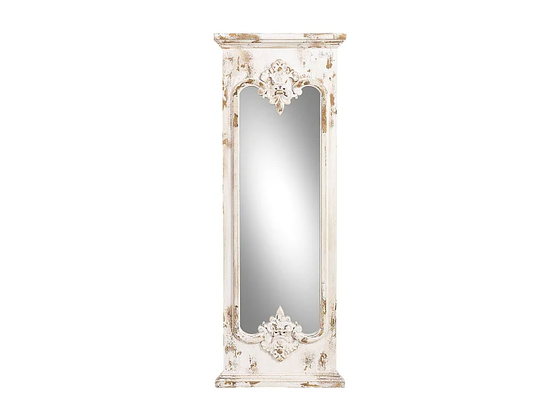 Espejo de pared blanco envejecido 55x5.5x149h cm