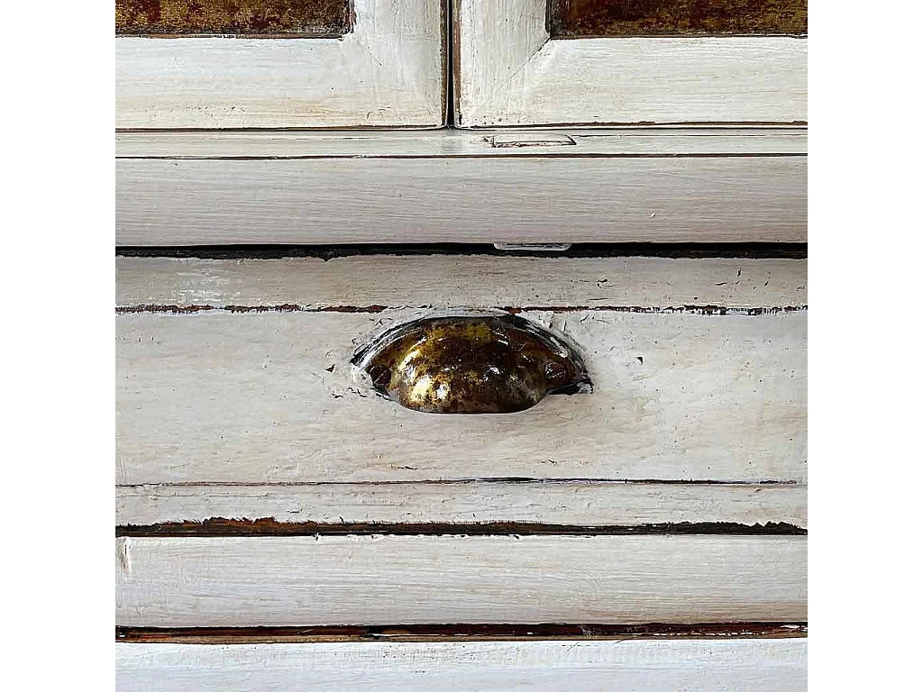 Armoire en bois blanc faite à la main 96x42x175h cm