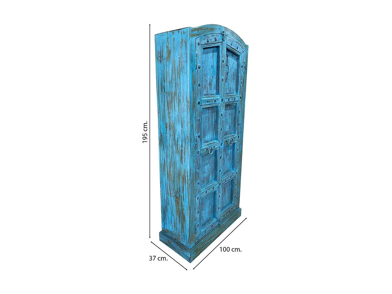 Armoire en bois faite à la main 90-100 x 37 x 170-195 cm (hauteur)