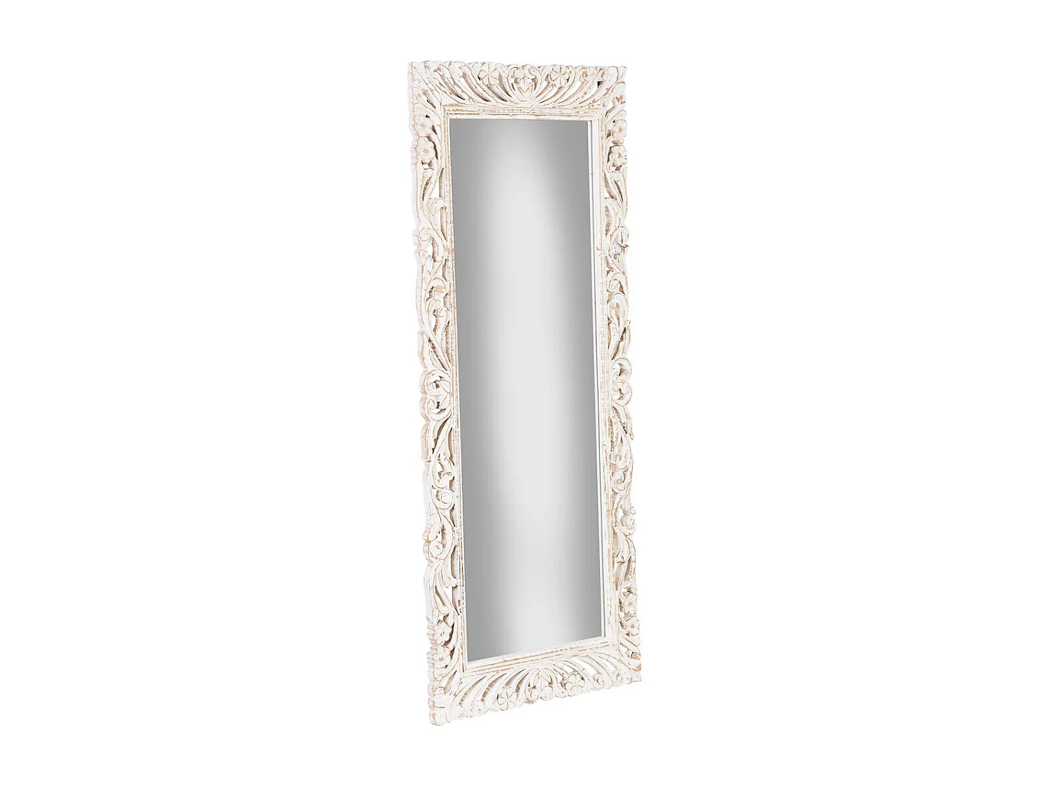 Espejo de pared de madera blanco 60x120x2,5h cm