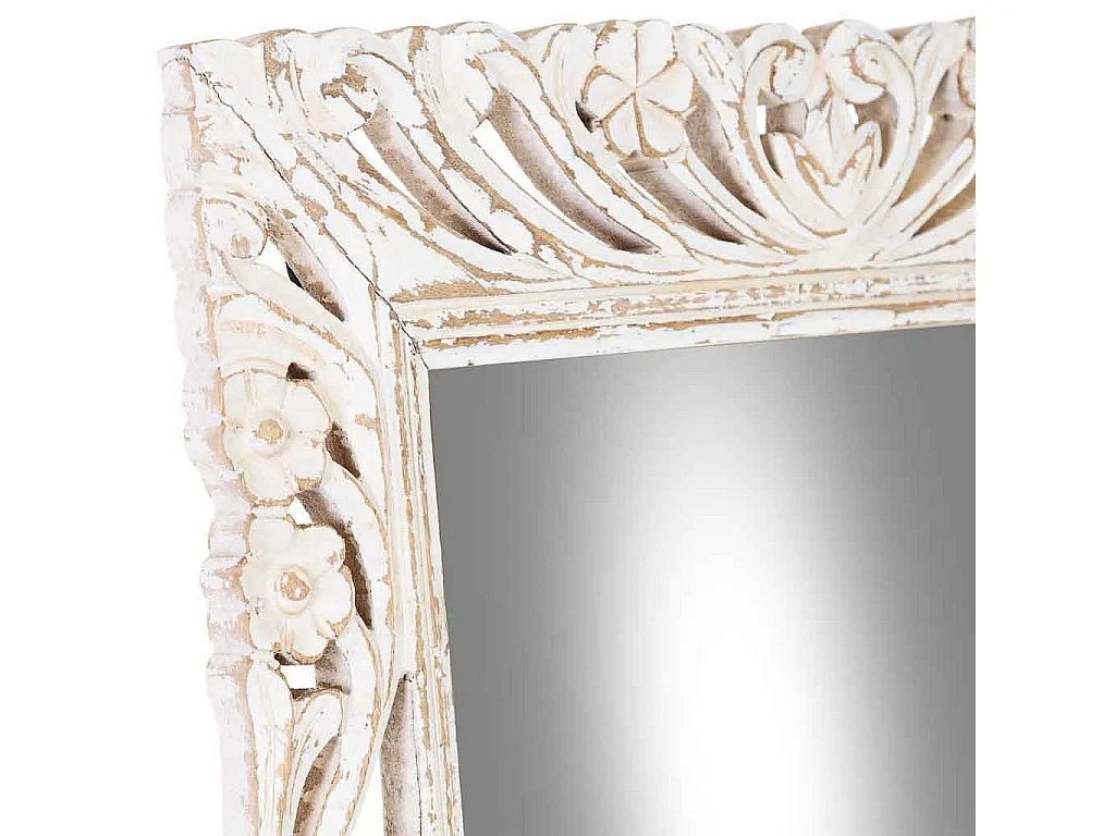 Espejo de pared de madera blanco 60x120x2,5h cm