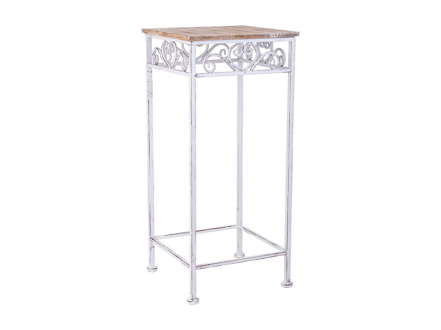 Ensemble de 3 supports pour pots de fleurs beige, 32x32x71h cm