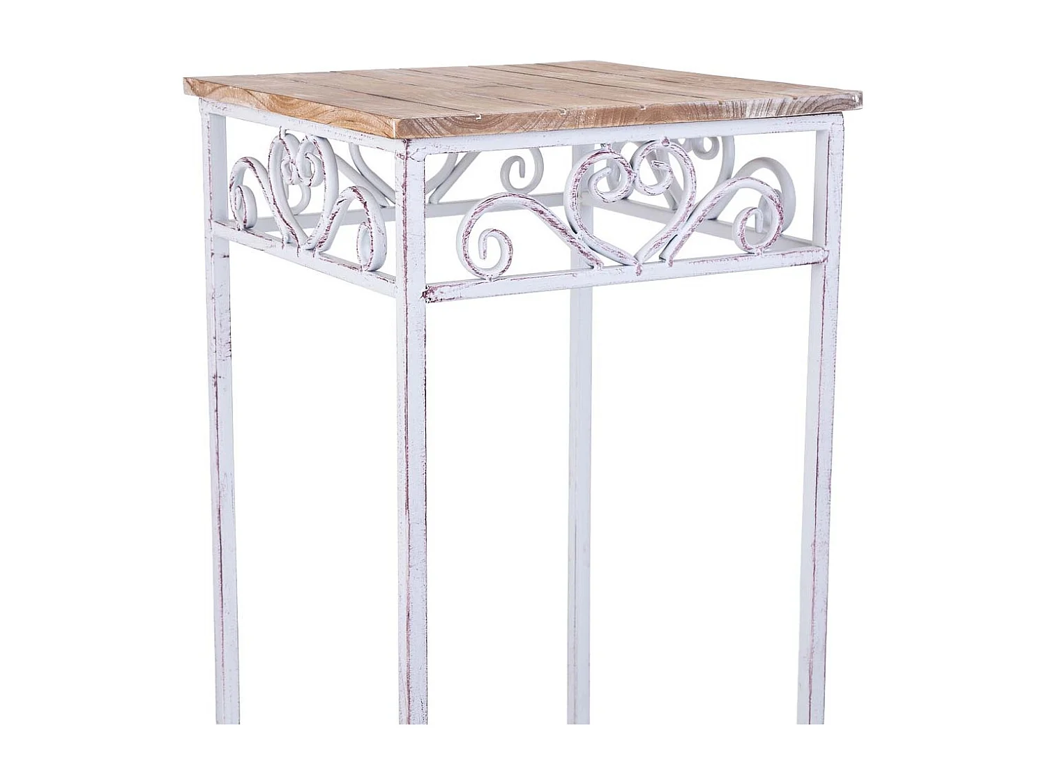 Ensemble de 3 supports pour pots de fleurs beige, 32x32x71h cm