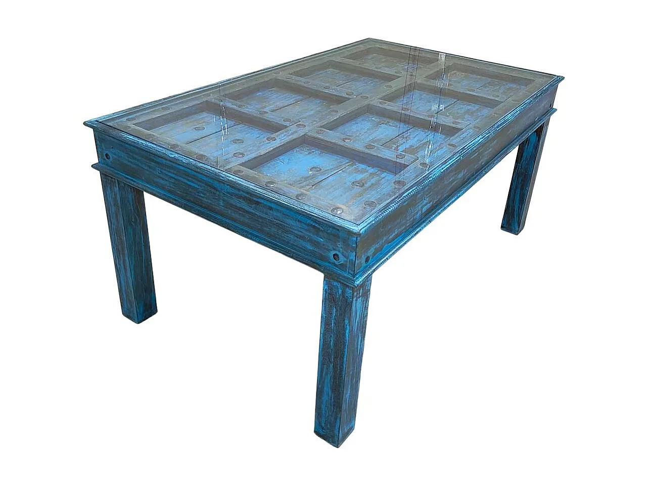 Table en bois faite à la main 164 x 101 x 76 cm (h)