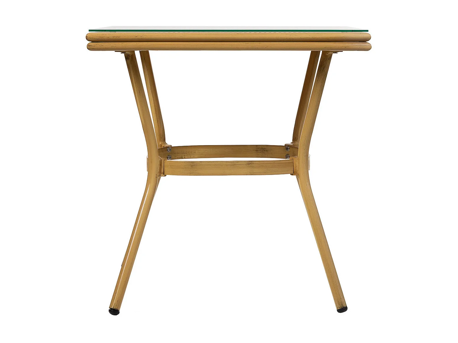 Tisch und 2 Stühle Set, Tisch: 70x70x72.Stühle(2): 55x58x88 Braun