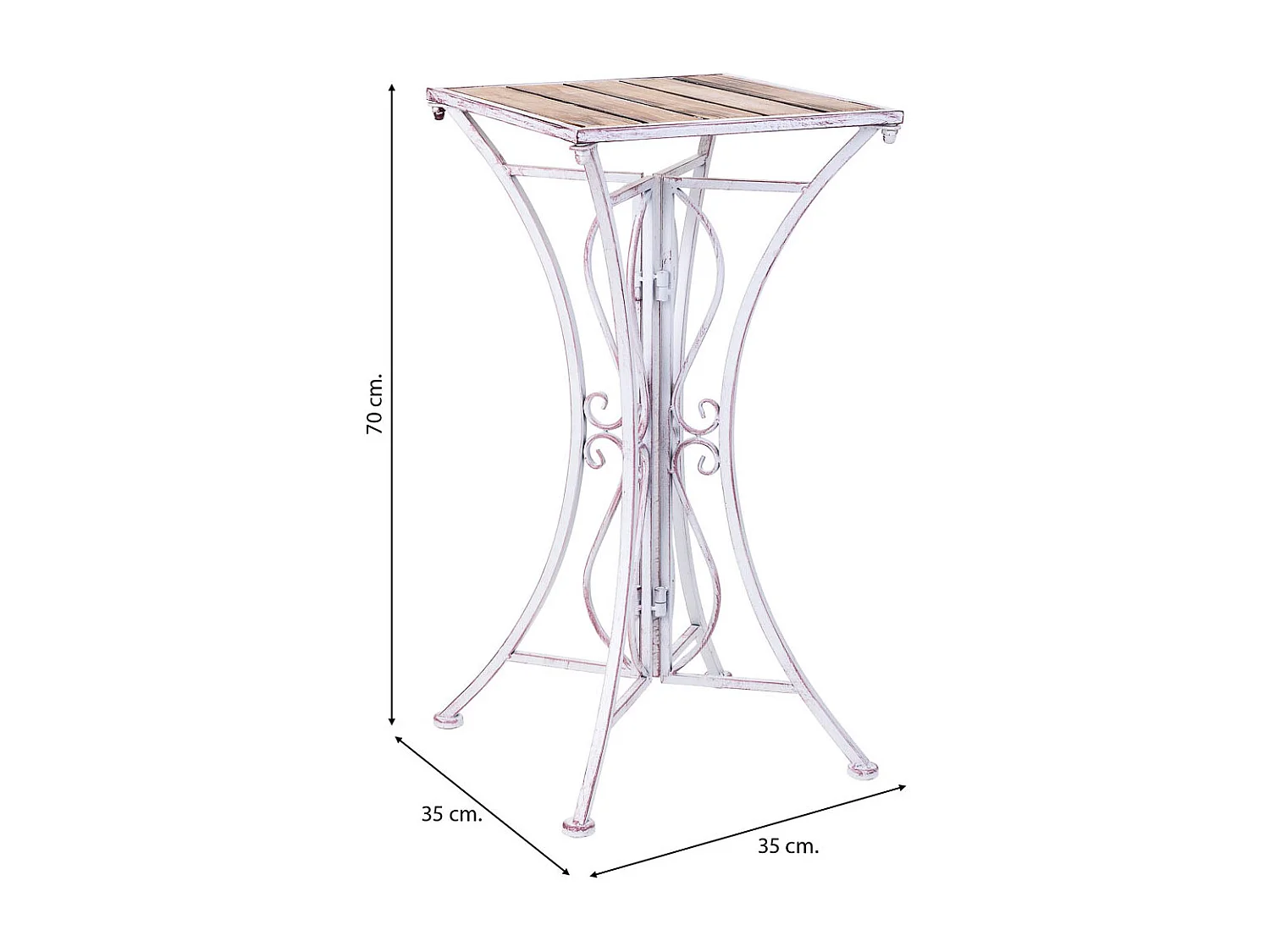 Mesa auxiliar gris 35x35x70