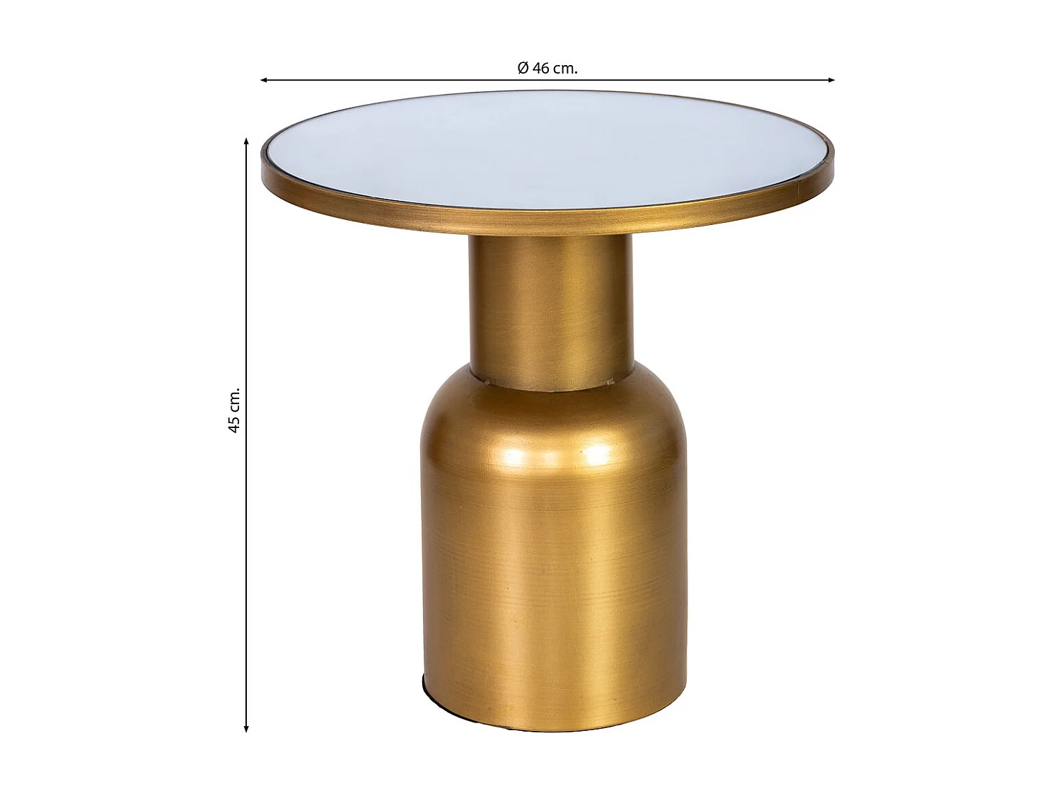 Beistelltisch aus Metall, 46x46x45H cm