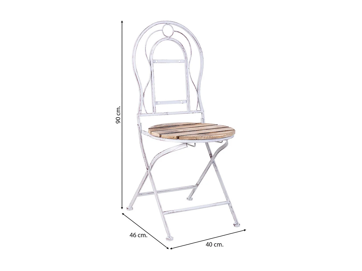 Chaise gris 40x46x90