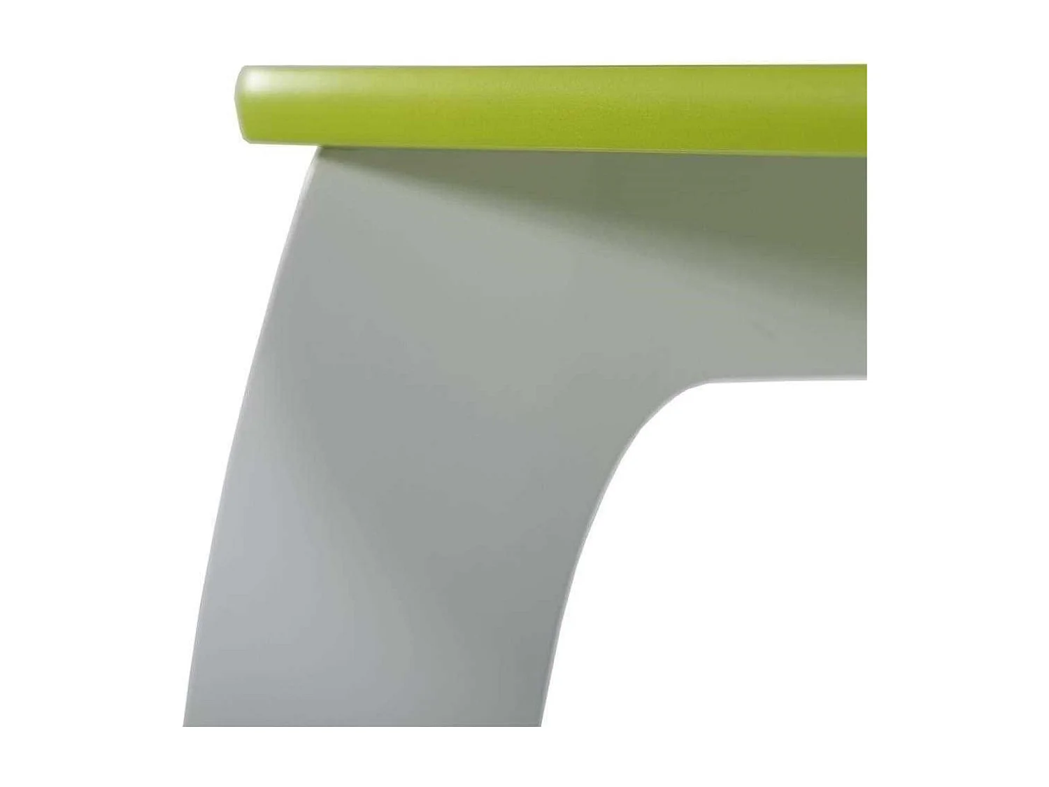 Set Tisch und 2 Hocker aus weißem/grünen Holz 96x48x42 h cm