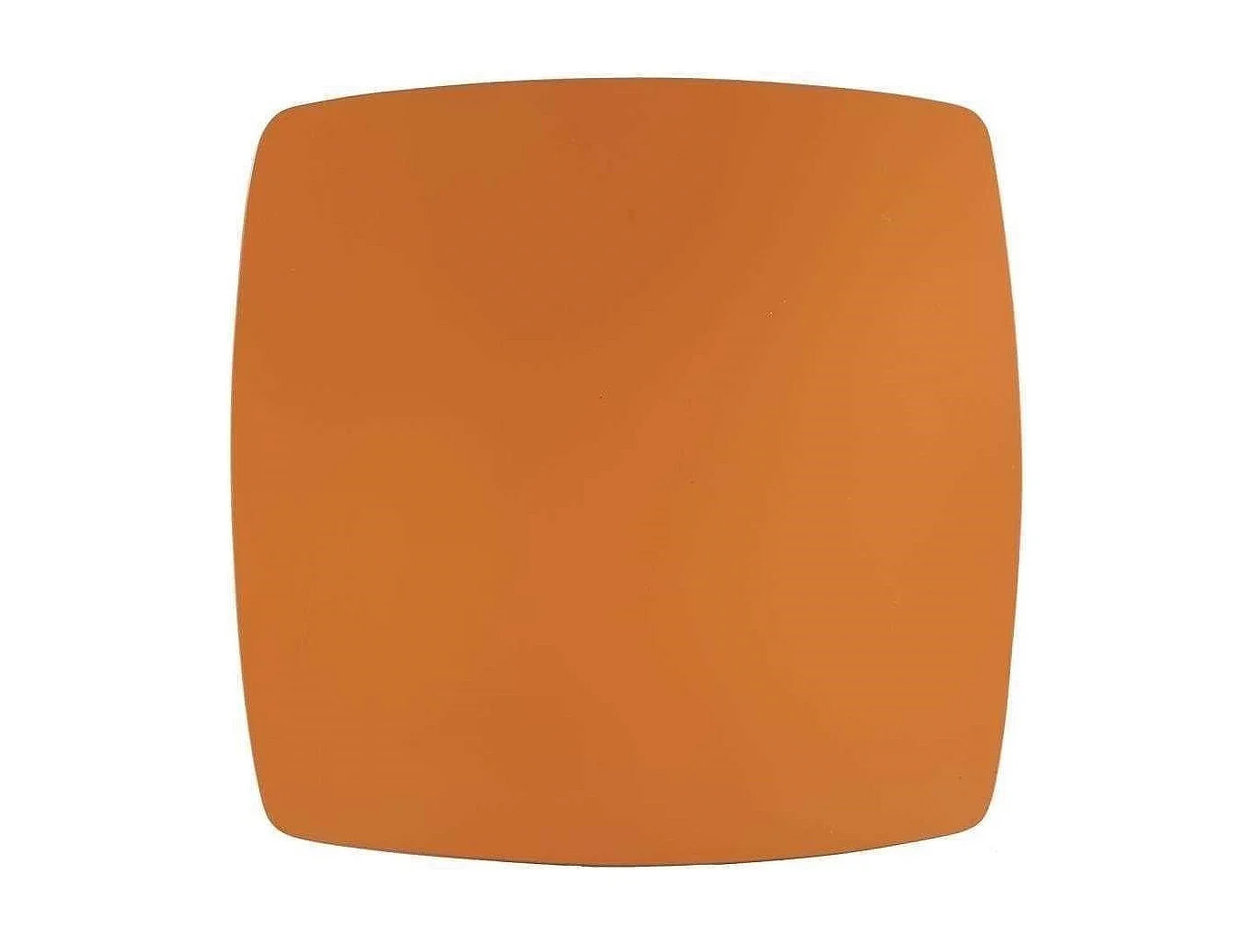 Set Tisch und 2 Hocker aus weißem/orangen Holz 96x48x42 h cm