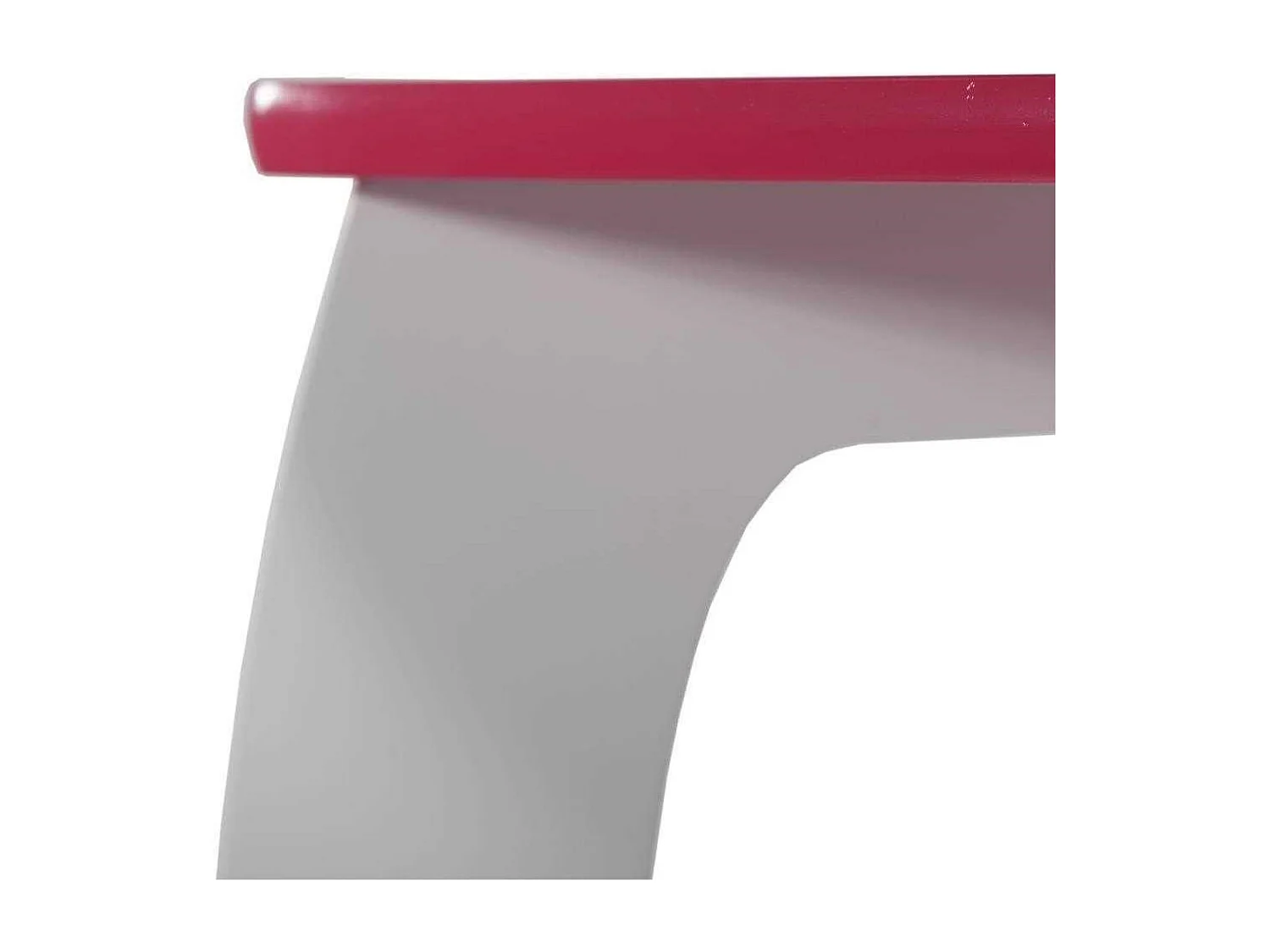 Set Tisch/2 Hocker Holz weiß/rosa 96x48x42h