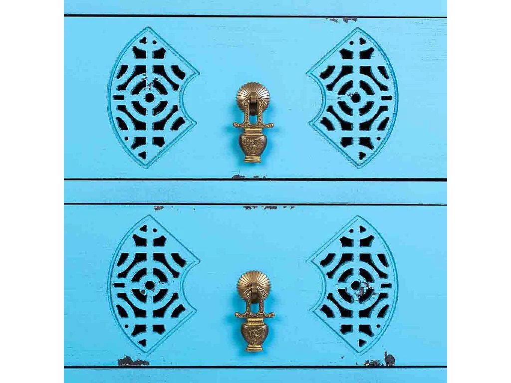 Table de chevet en bois avec 3 tiroirs 45x36x70