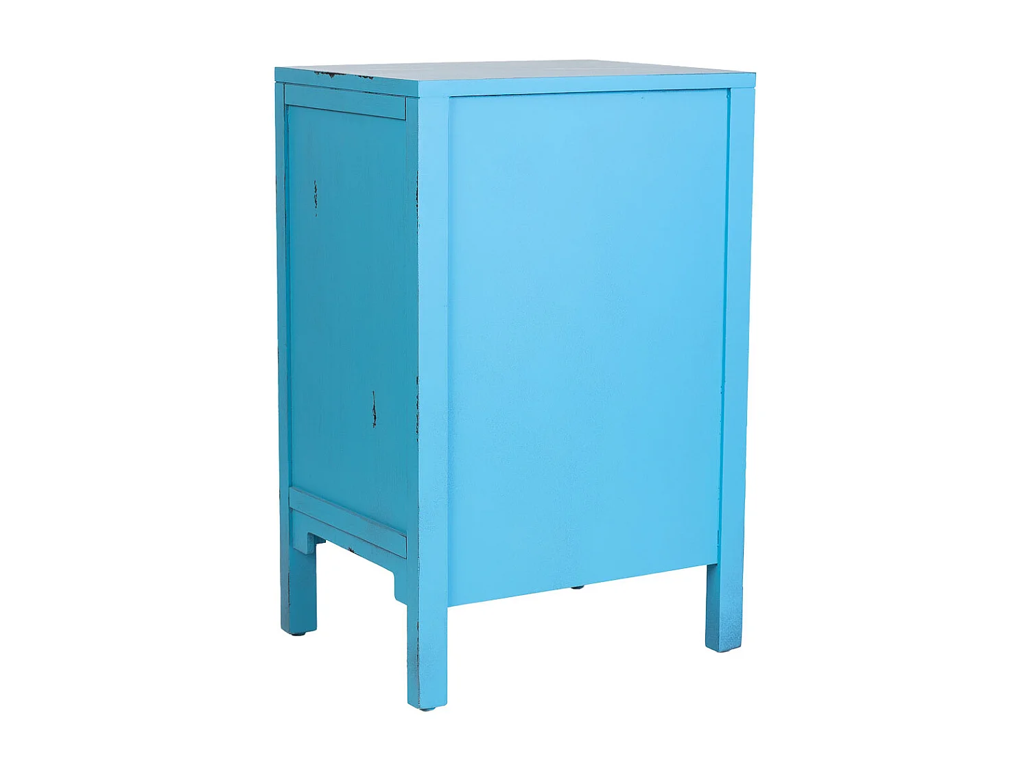 Holztisch mit 3 Schubladen 45x36x70 blau