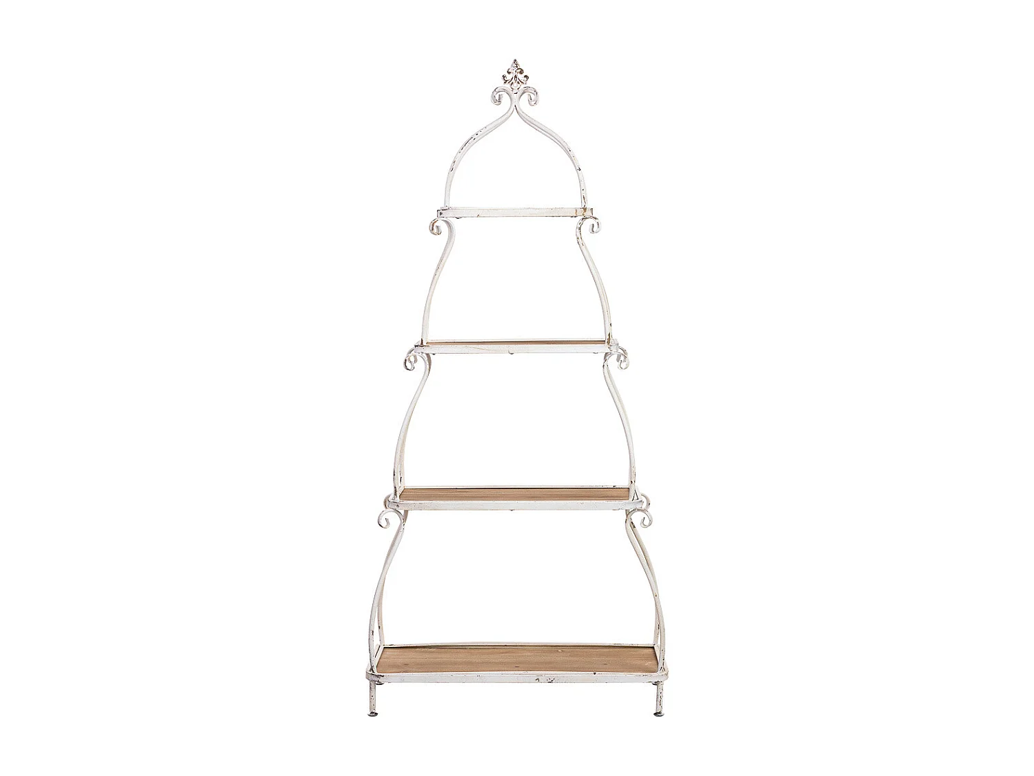 Estantería de madera y metal de 4 baldas marrón 80.5x35.5x173h cm