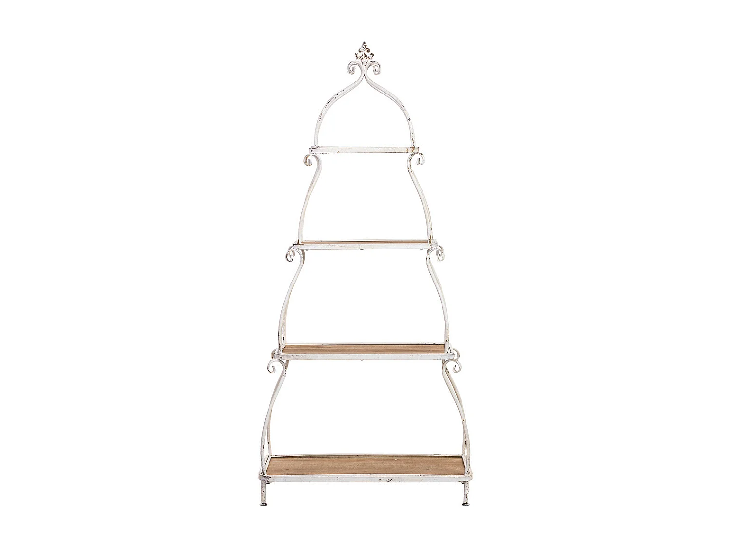 Regalsatz mit 4 Böden aus Holz und Metall, braun, 80,5x35,5x173 cm