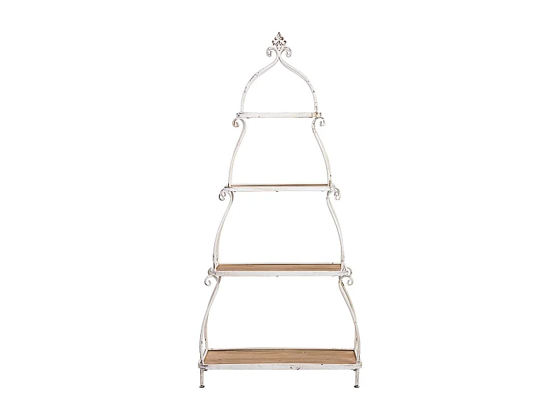 Estantería de madera y metal de 4 baldas marrón 80.5x35.5x173h cm