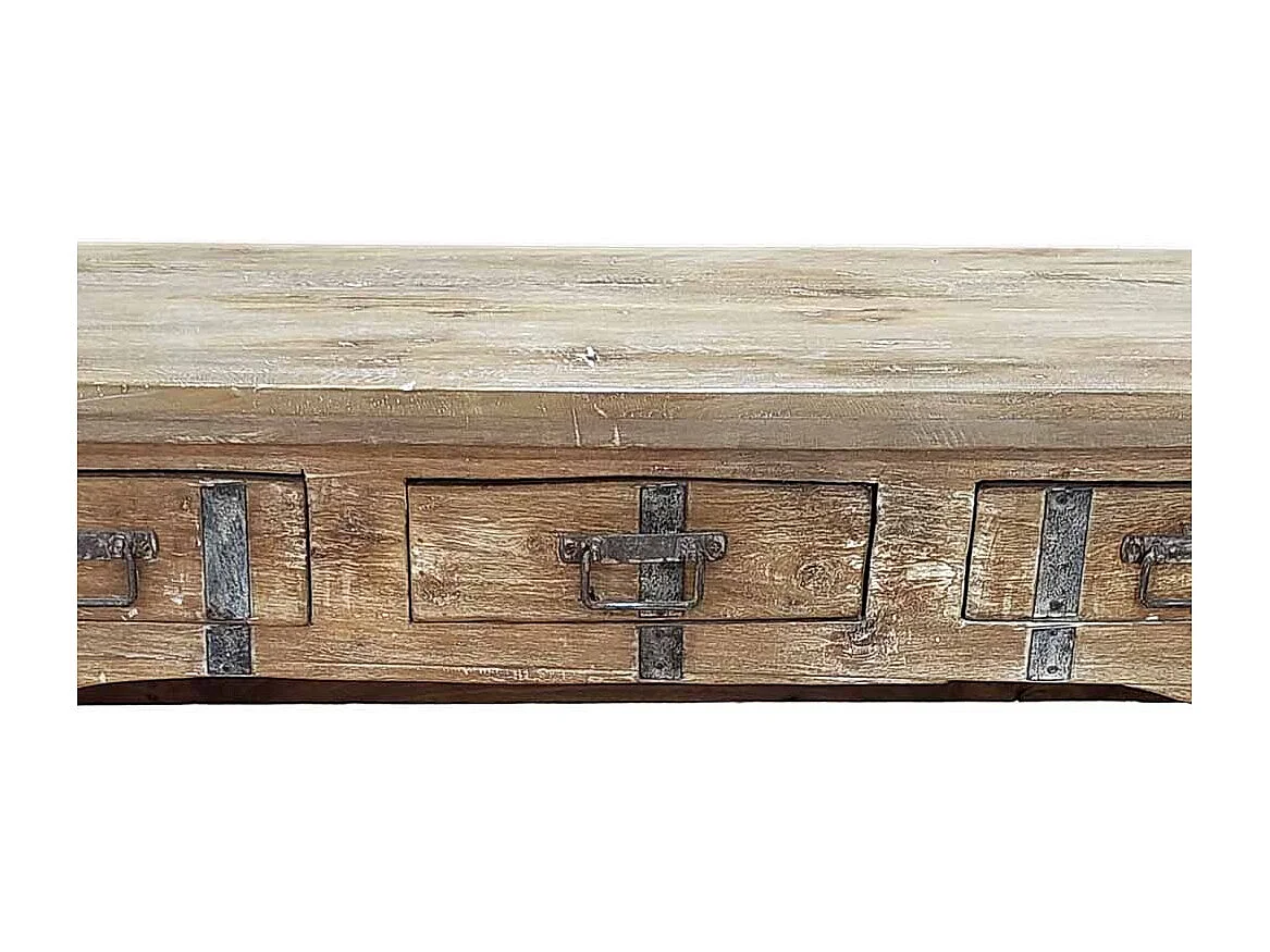 Meuble bas en bois, fabriqué artisanalement, 165-175x45x57 cm