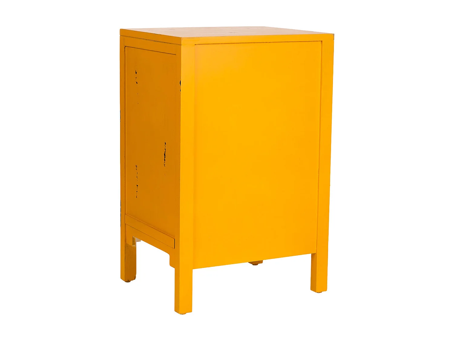 Holztisch mit 3 Schubladen 45x36x70 gelb