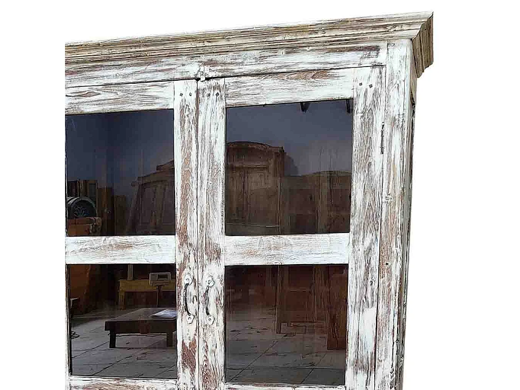 Vitrina de madera artesanal 100-110x40-45x170-180h cm