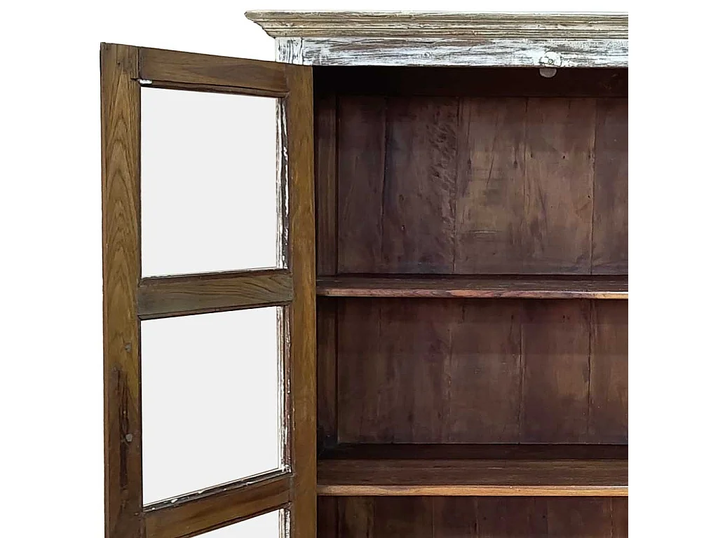 Vitrina de madera artesanal 100-110x40-45x170-180h cm