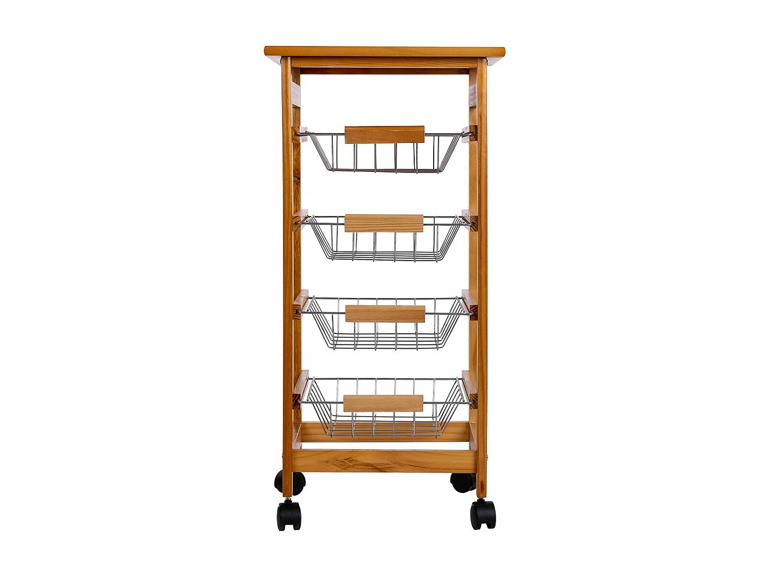 Carrinho de cozinha em madeira 37x37x76h cm