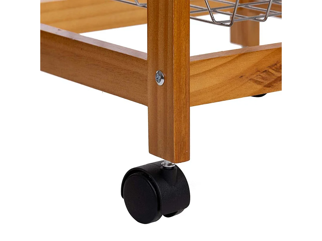 Carrinho de cozinha em madeira 37x37x76h cm