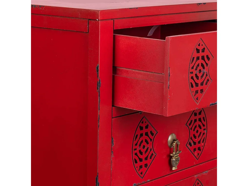 Table de chevet en bois avec 3 tiroirs 45x36x70