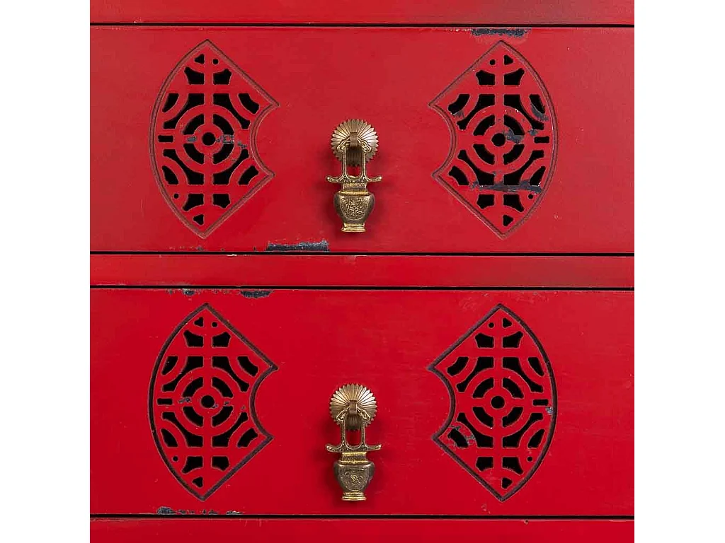 Table de chevet en bois avec 3 tiroirs 45x36x70