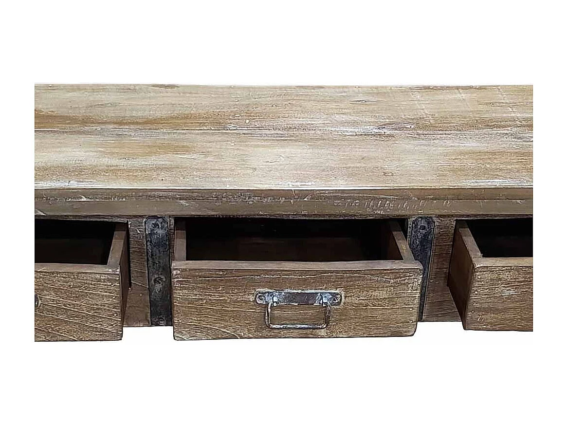 Meuble bas en bois, fabriqué artisanalement, 165-175x45x57 cm