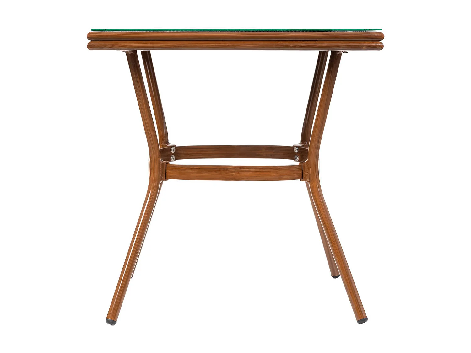 Ensemble table et 2 chaises marron, table:70x70x72.chaises(2):55x58x88