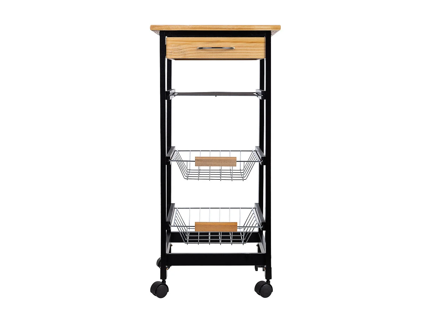 Carro de cocina de madera37x37x79h cm