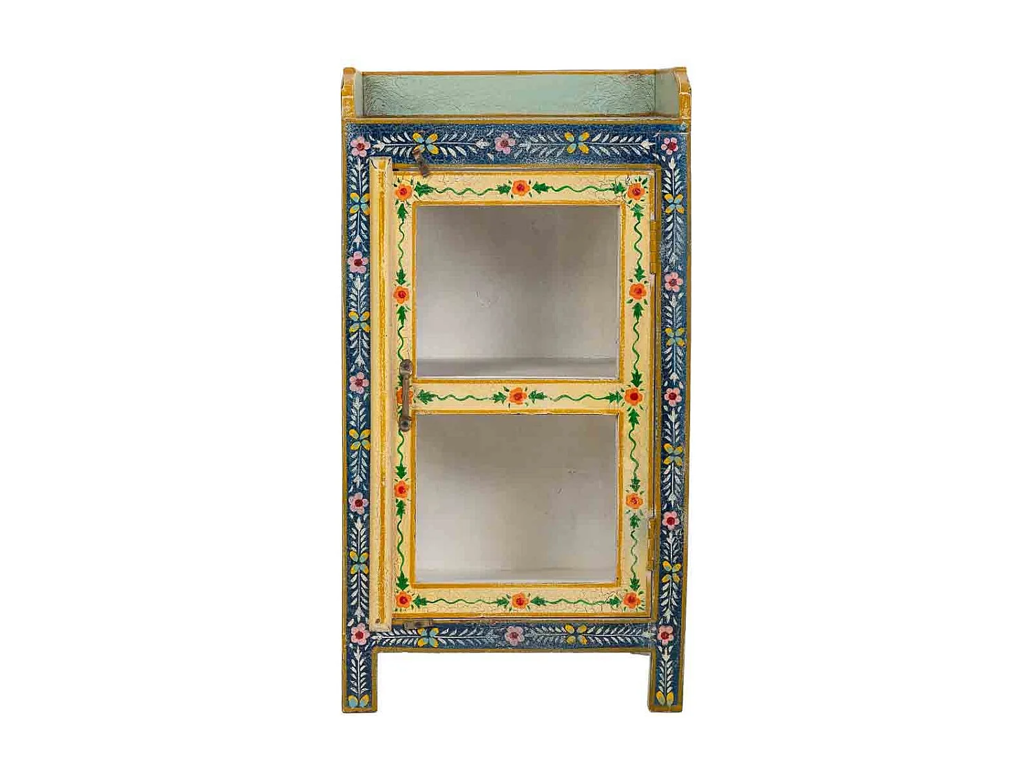 Vitrine Holz Glas mehrfarbig 43x35x81h cm