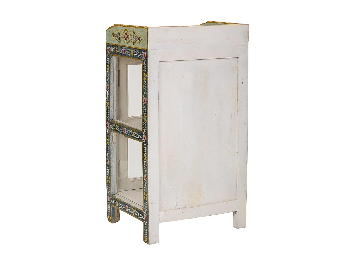 Vitrine Holz Glas mehrfarbig 43x35x81h cm