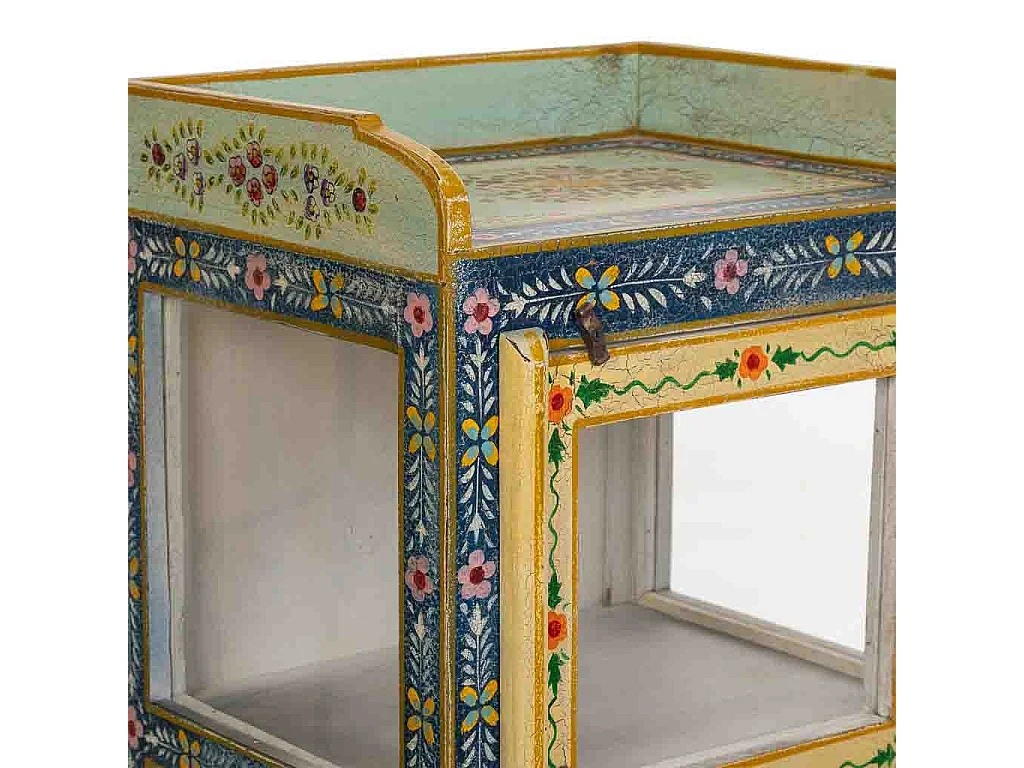 Vitrine Holz Glas mehrfarbig 43x35x81h cm