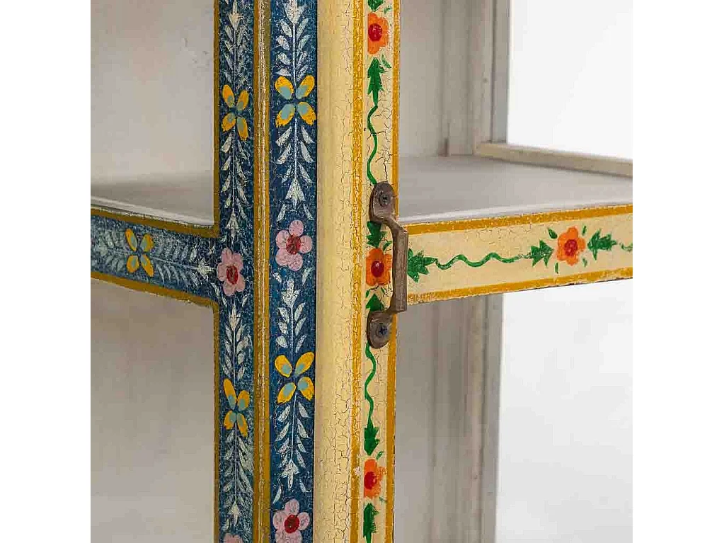 Vitrine Holz Glas mehrfarbig 43x35x81h cm