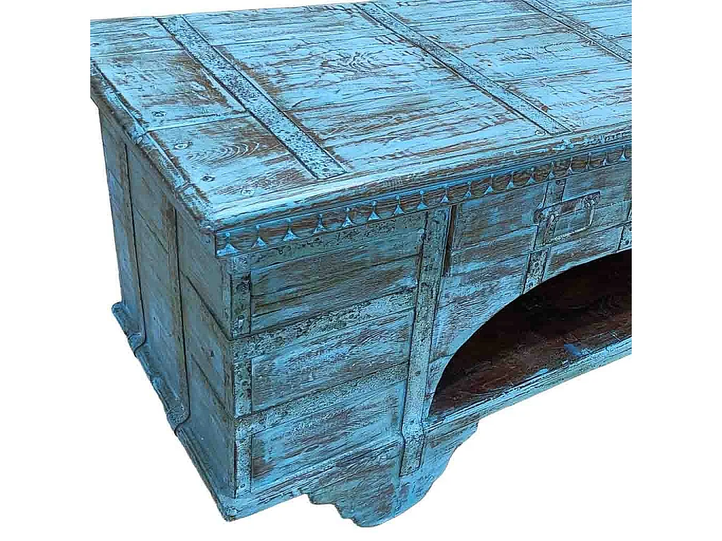 Meuble bas en bois, fabriqué artisanalement, 165-175x45x57 cm