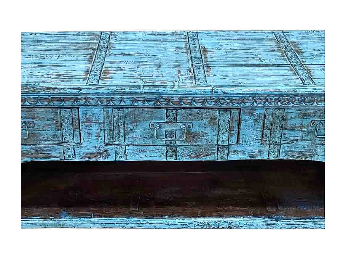 Meuble bas en bois, fabriqué artisanalement, 165-175x45x57 cm