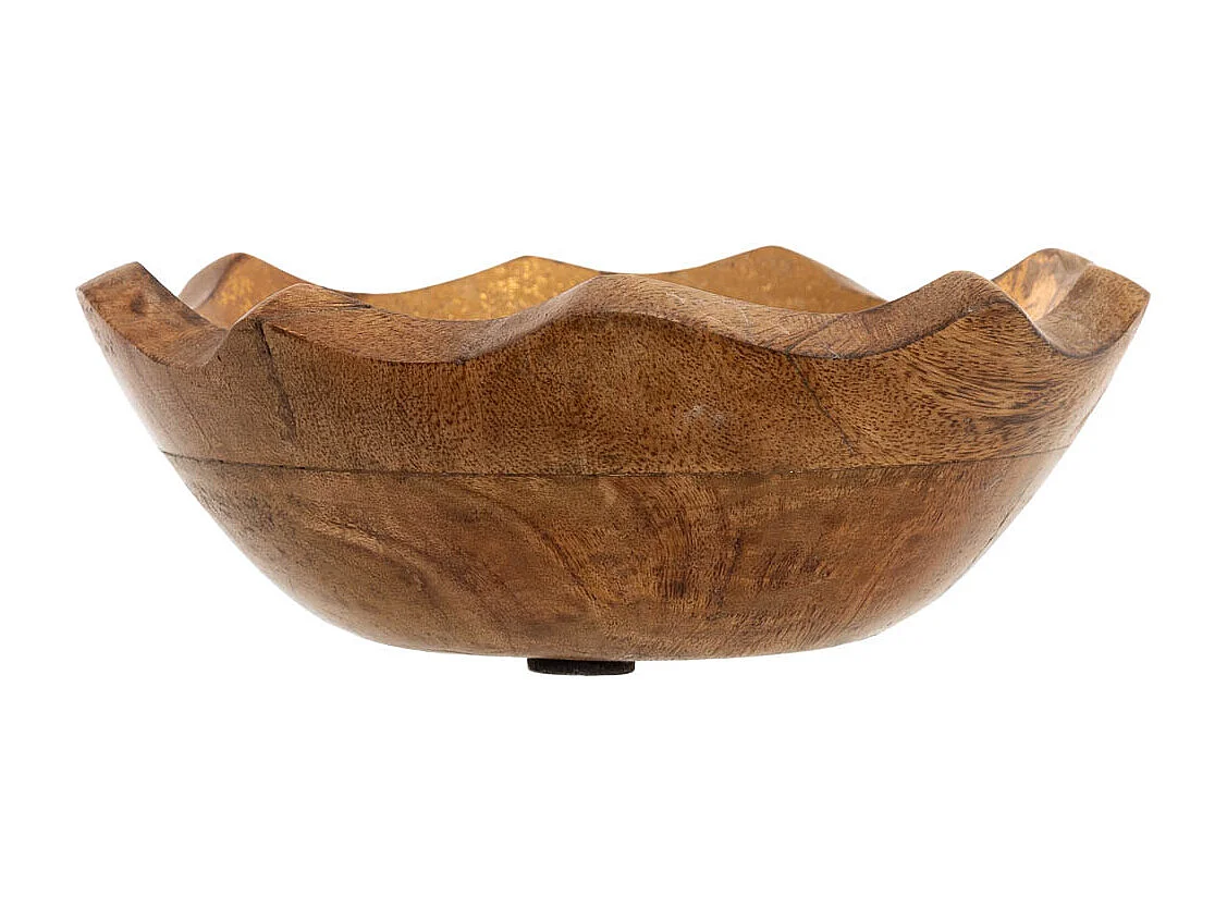 Bowl de madera cobre 30x30x12h cm