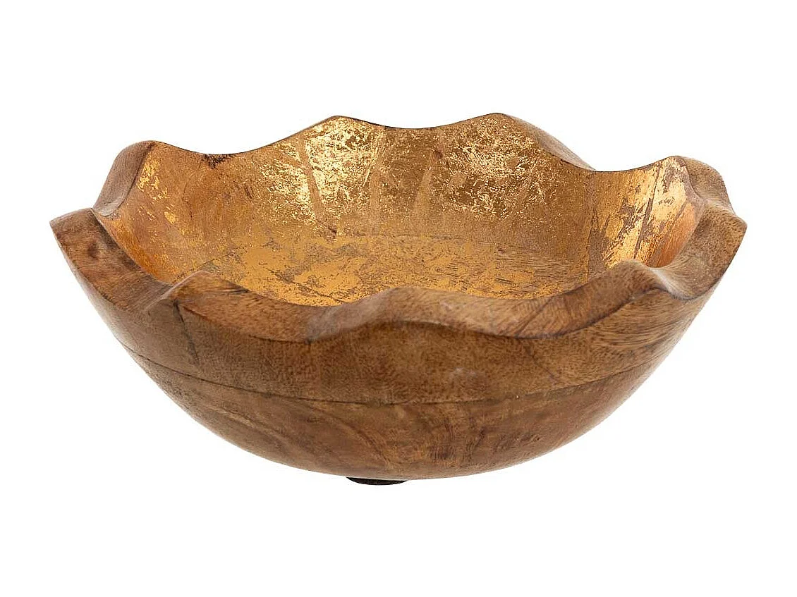 Bowl de madera cobre 30x30x12h cm