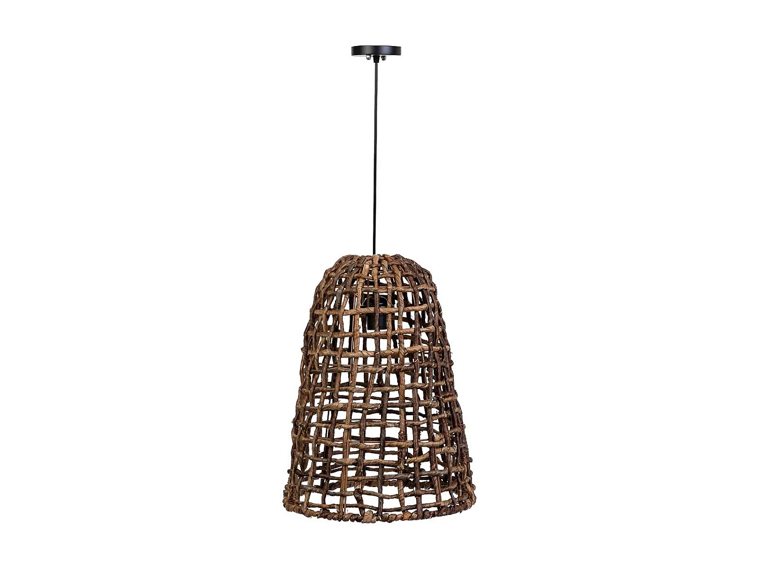 Lampada da soffitto in foglia di banano naturale marrone, D36x47h cm